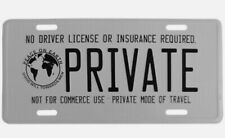 No License Or Insurance Required Private Aluminum License Plate Car Front 6