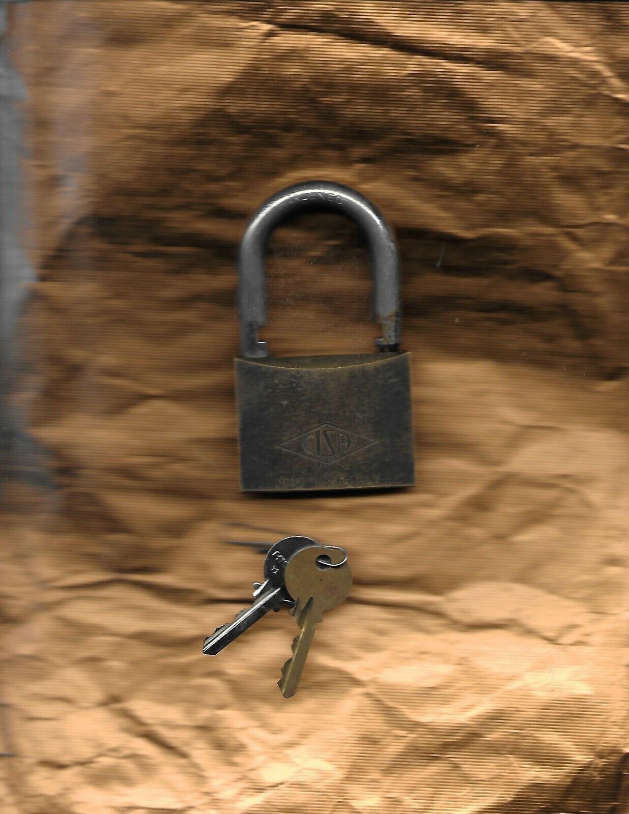 Vintage CISA Lock with (2) Keys works Italian FL