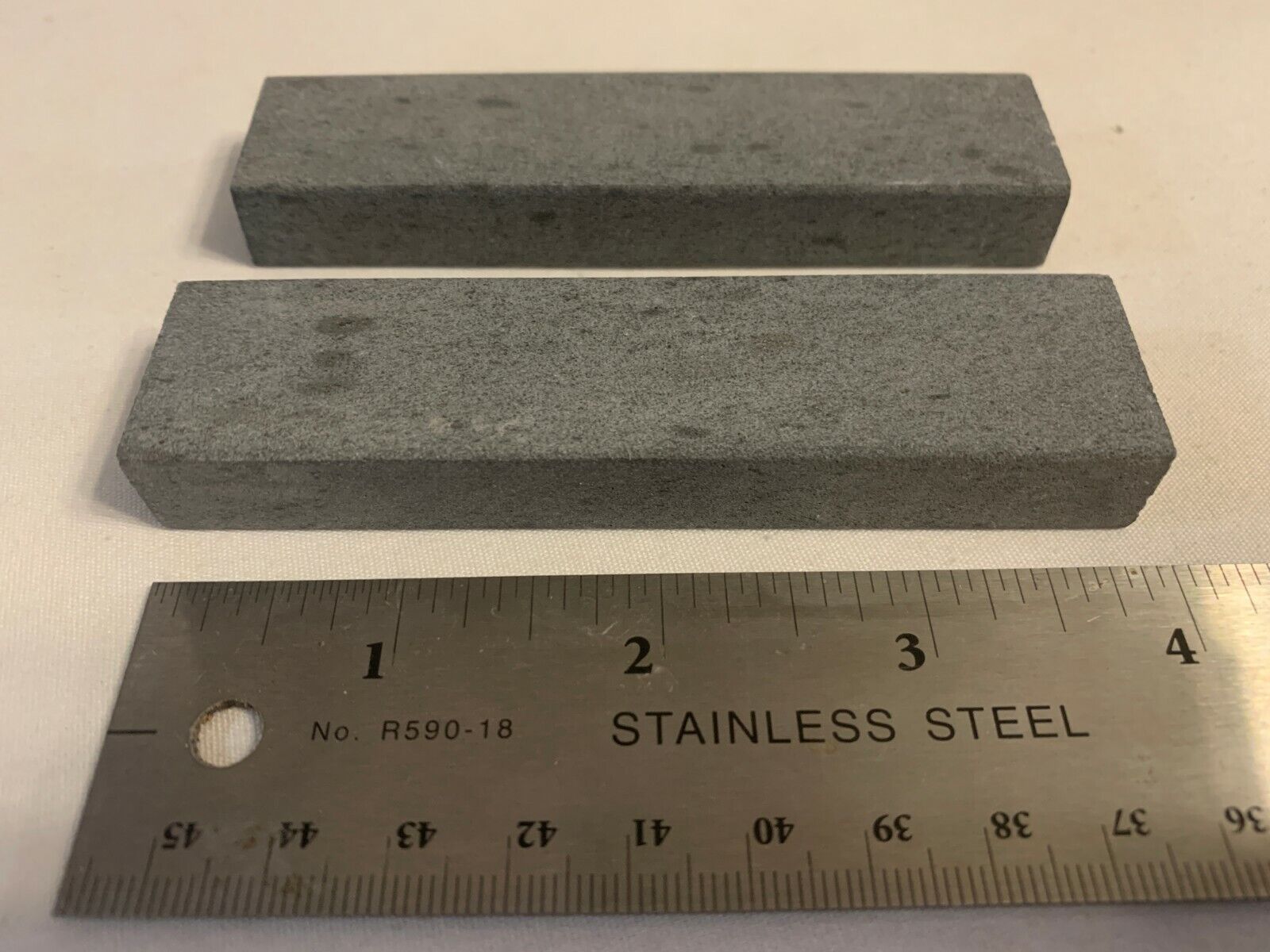 Arkansas Novaculite 99.89% Silica RARE GRAY Sharpening Stone 4X1X1/2 Lot of 2