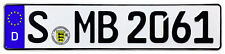 Mercedes Stuttgart Front German License Plate by Z Plates wtih Unique Number NEW picture