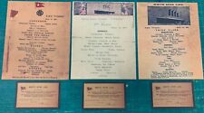 titanic 1st - 2nd and 3rd class menus and 3 boarding passes On Night Of Sinking  picture