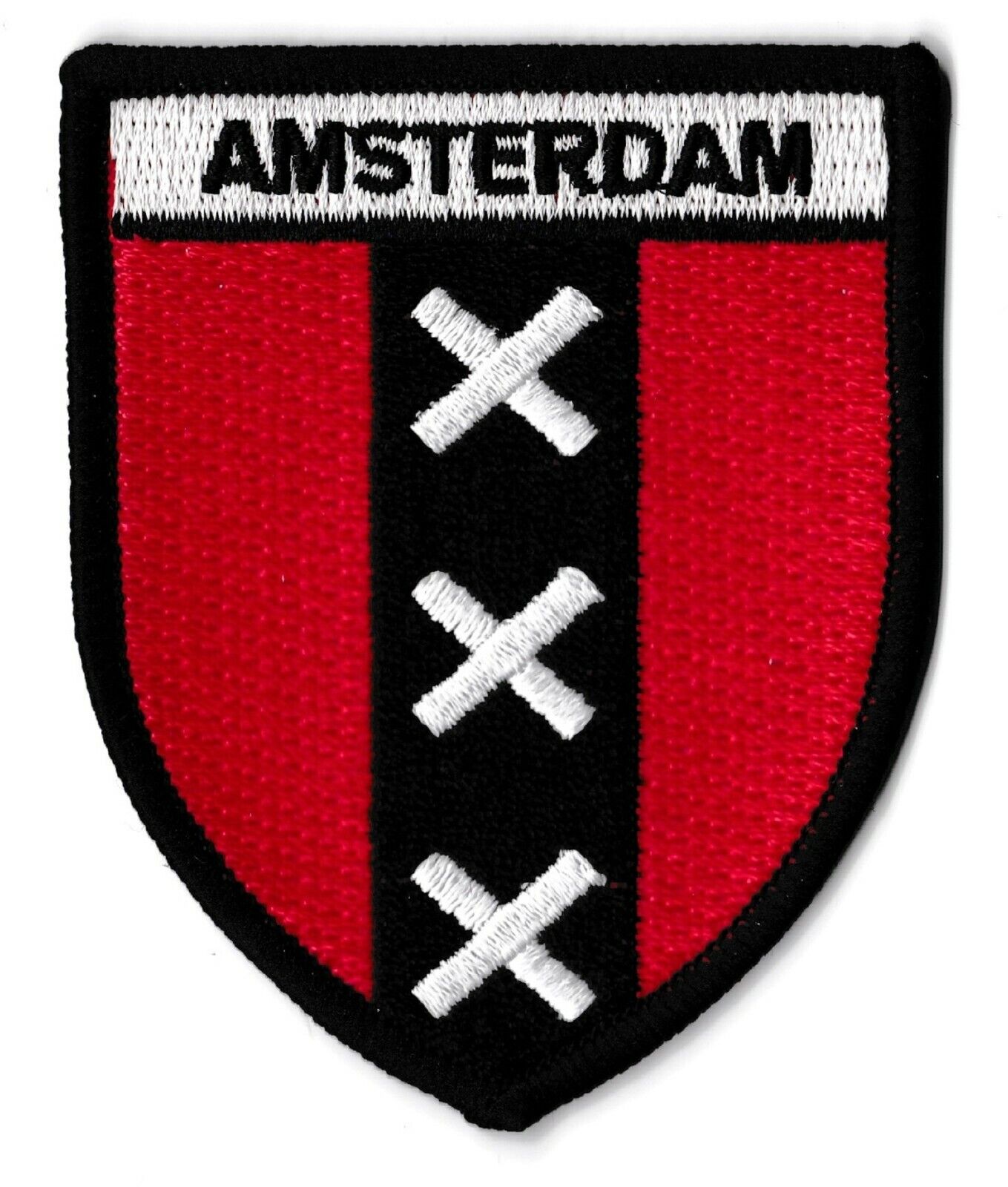 Patched Amsterdam Embroidered Patch Coat of Arms Iron-On Souvenir Voyage