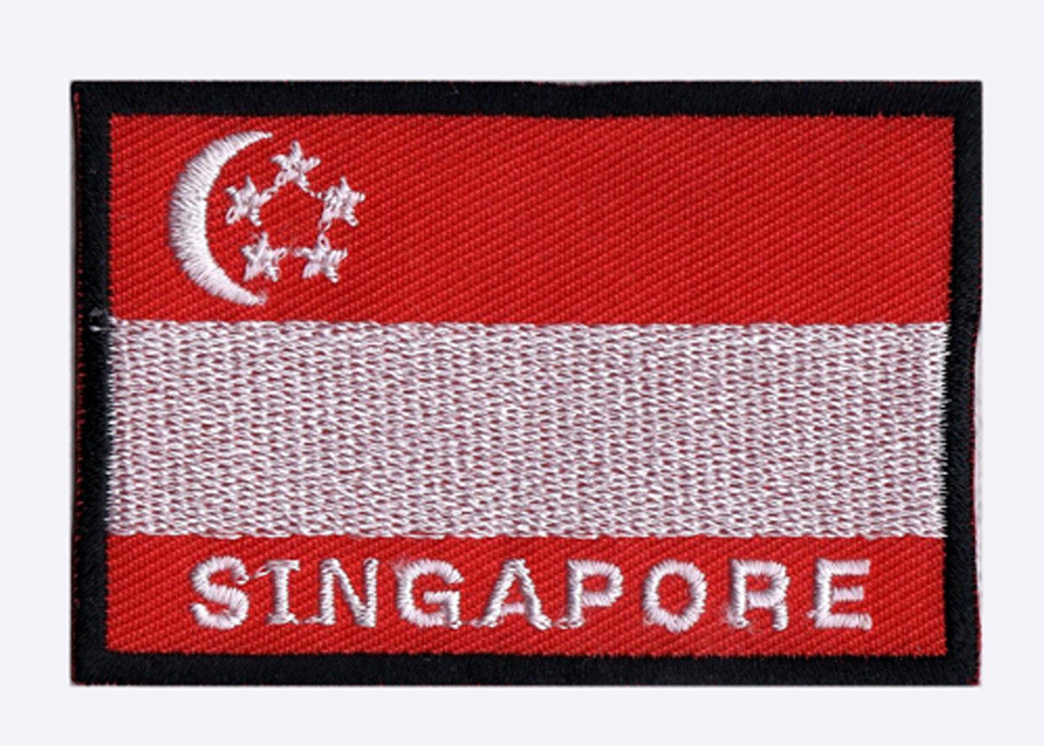 Patch Badge Patch Flag Singapore 70 x 1 25/32in Sewing Embroidered