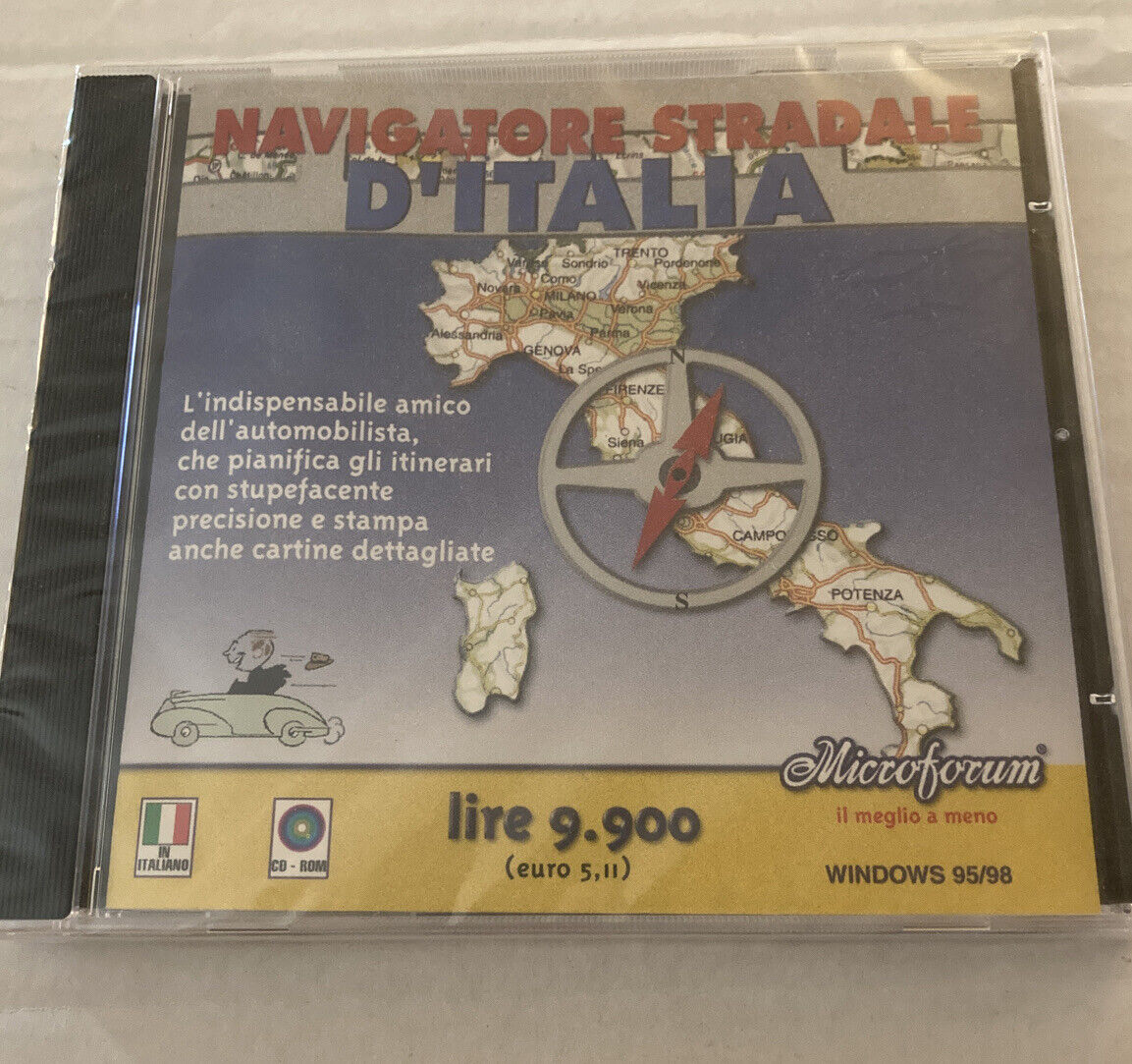 Navigatore Stradale D’Italia Road Navigator Map CD-ROM Roadtrip Plan Software