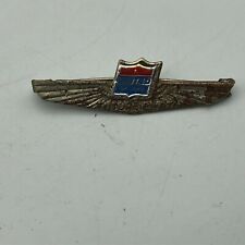 1960s United Airlines Future Pilot Wings Tin Metal Pin Badge Vtg Advertising  D2 picture