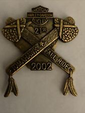 Harley Davidson 20th Anniversary Tomahawk 2001 Fall  Ride Pin Badge picture