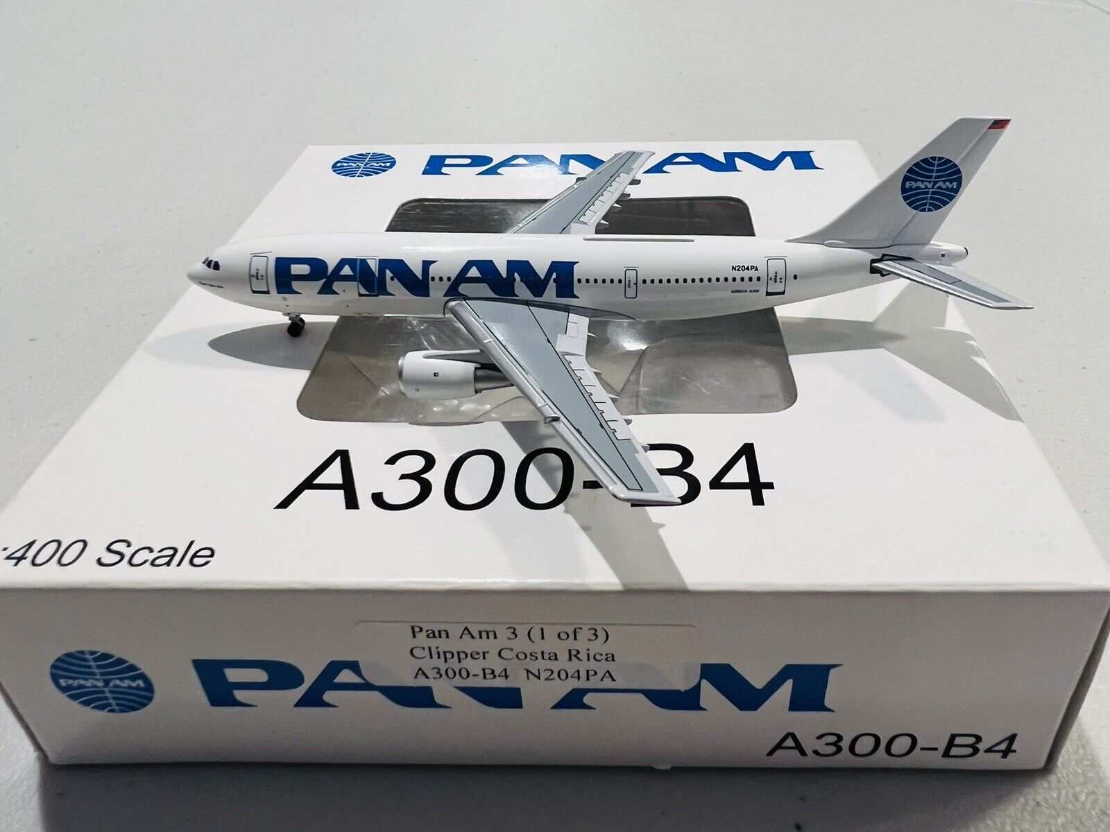Aeroclassics Pan Am Airbus A300 Clipper Costa Rica N204PA Diecast 1/400 Model