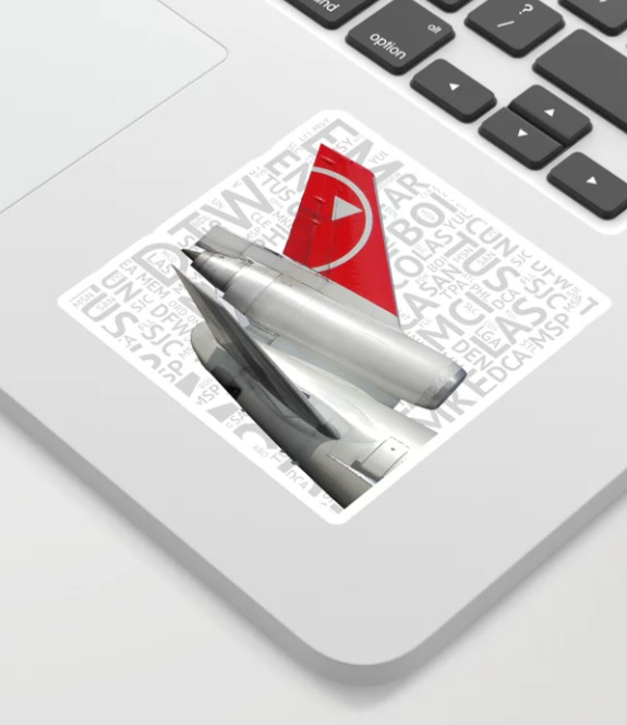 Northwest Airlines DC-10 with airport codes - 3\