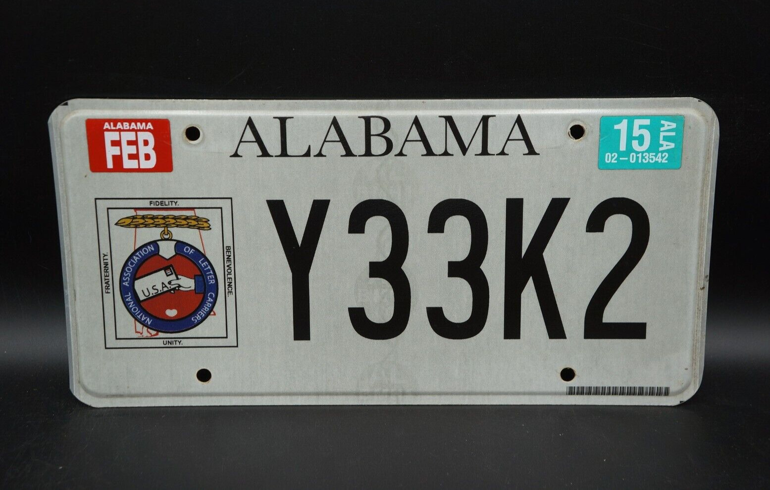 2015 Alabama MAILMAN License Plate - Postal Letter Carrier