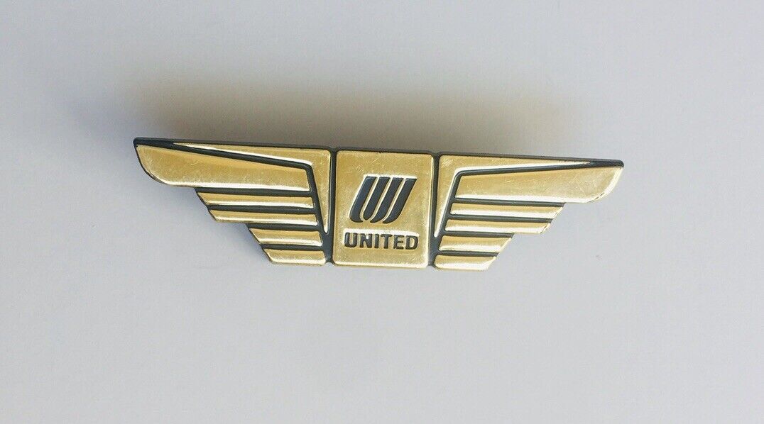 United Airlines Wings Tulip Logo Lapel Pin Pinback Aerospace Rare