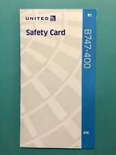 UNITED AIRLINES SAFETY CARD--747-400 picture