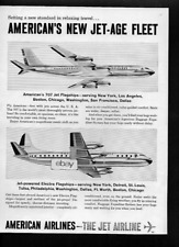 AMERICAN AIRLINES NEW JET-AGE FLEET BOEING 707 & LOCKHEED ELECTRA FLAGSHIPS AD picture