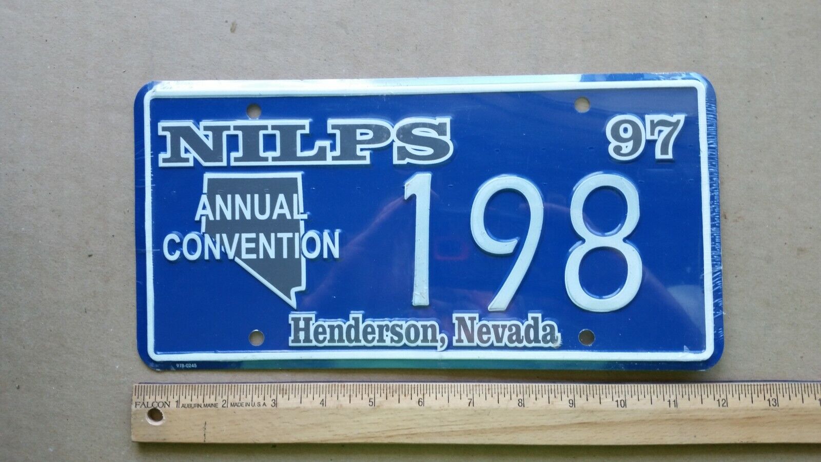 License Plate, Nevada, NILPS (formerly & sim.to ALPCA), 1997, Souvenir # 198