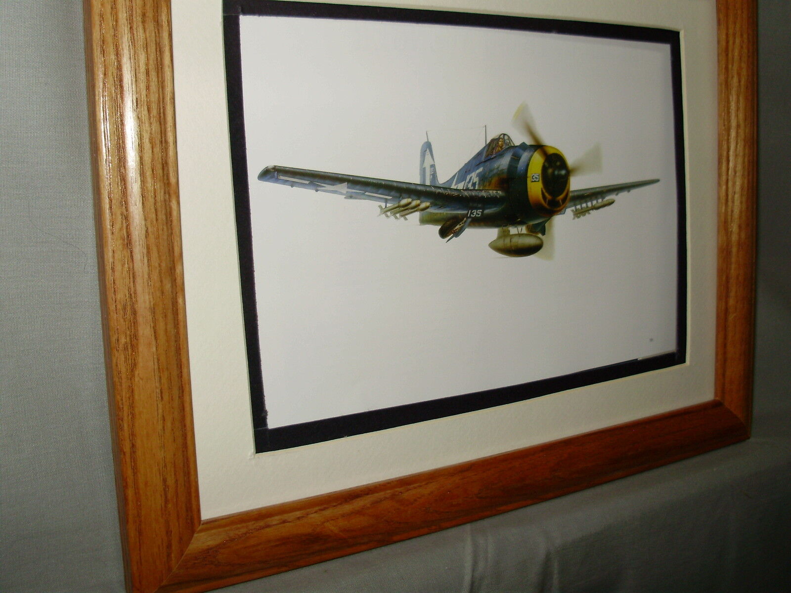 Grumman F6F Hellcat Carrier Aircraft Model Airplane Box Top Art Color artist