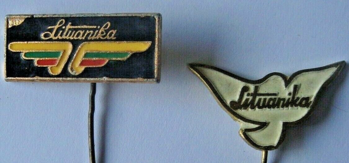  Lithuania   Lituanica Lituanika Wings 2 pin badge