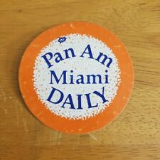 Vintage PAN AM Airlines MIAMI Daily Sticker RARE 2.5