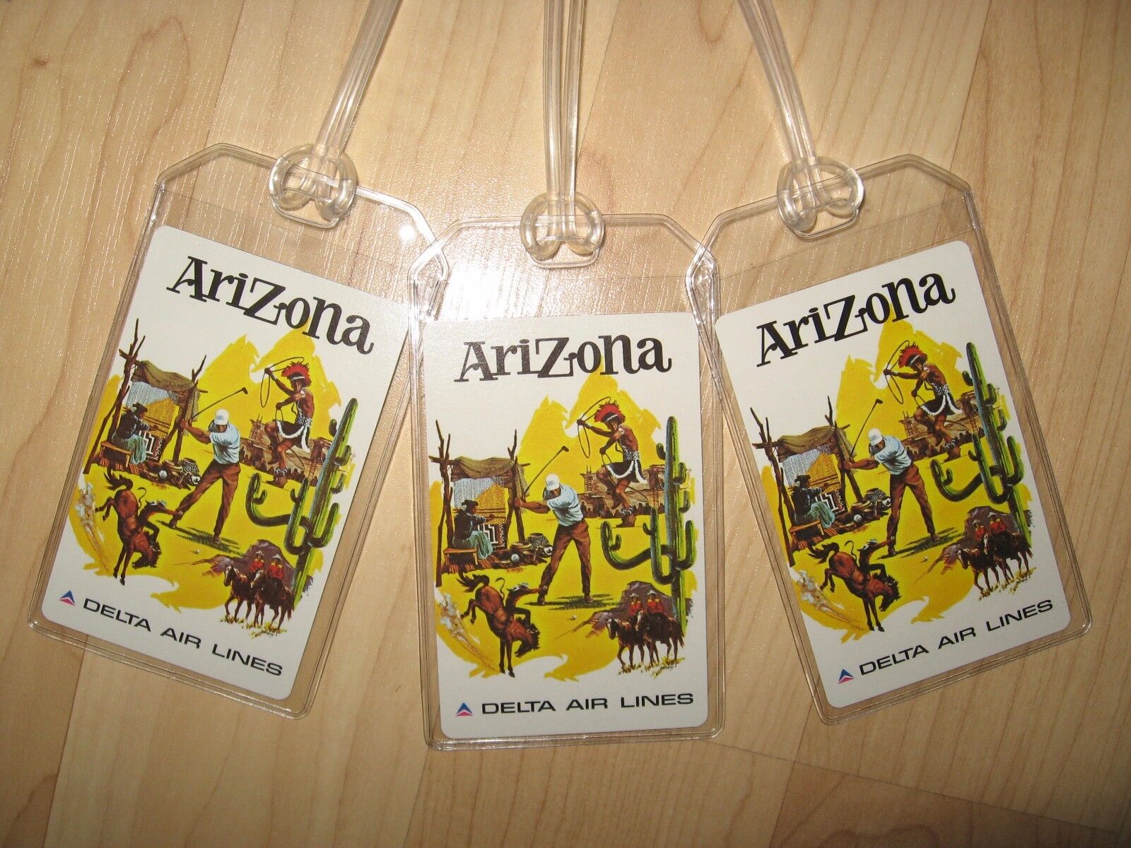 Delta Airlines Arizona Luggage Tags - Vintage DL AZ Playing Card Name Tag (3)