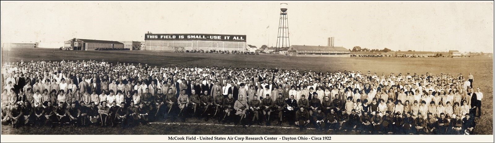 1925 MCCOOK FIELD U.S. ARMY AIR SERVICES TESTING DIV. DAYTON OHIO POSTER 8.5 X30