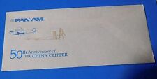 VINTAGE PAN AM 50TH ANNIVERSARY OF THE CHINA CLIPPER ENVELOPE 9 1/2