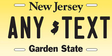 New Jersey License Plate Personalized Custom ADD YOUR TEXT picture