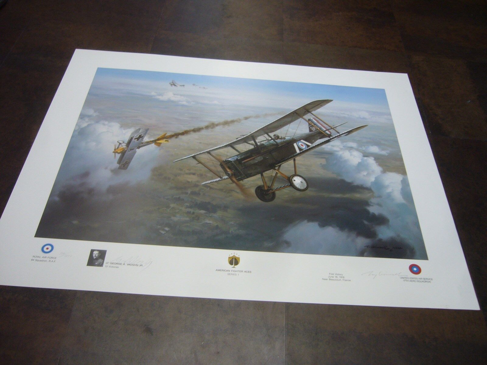 AMERICAN FIGHTER ACES AVATION ART PRINT 576/1250