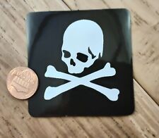 Small Helmet Decal sticker traditional Skull & Cross Bones Pirate Buccaneer picture