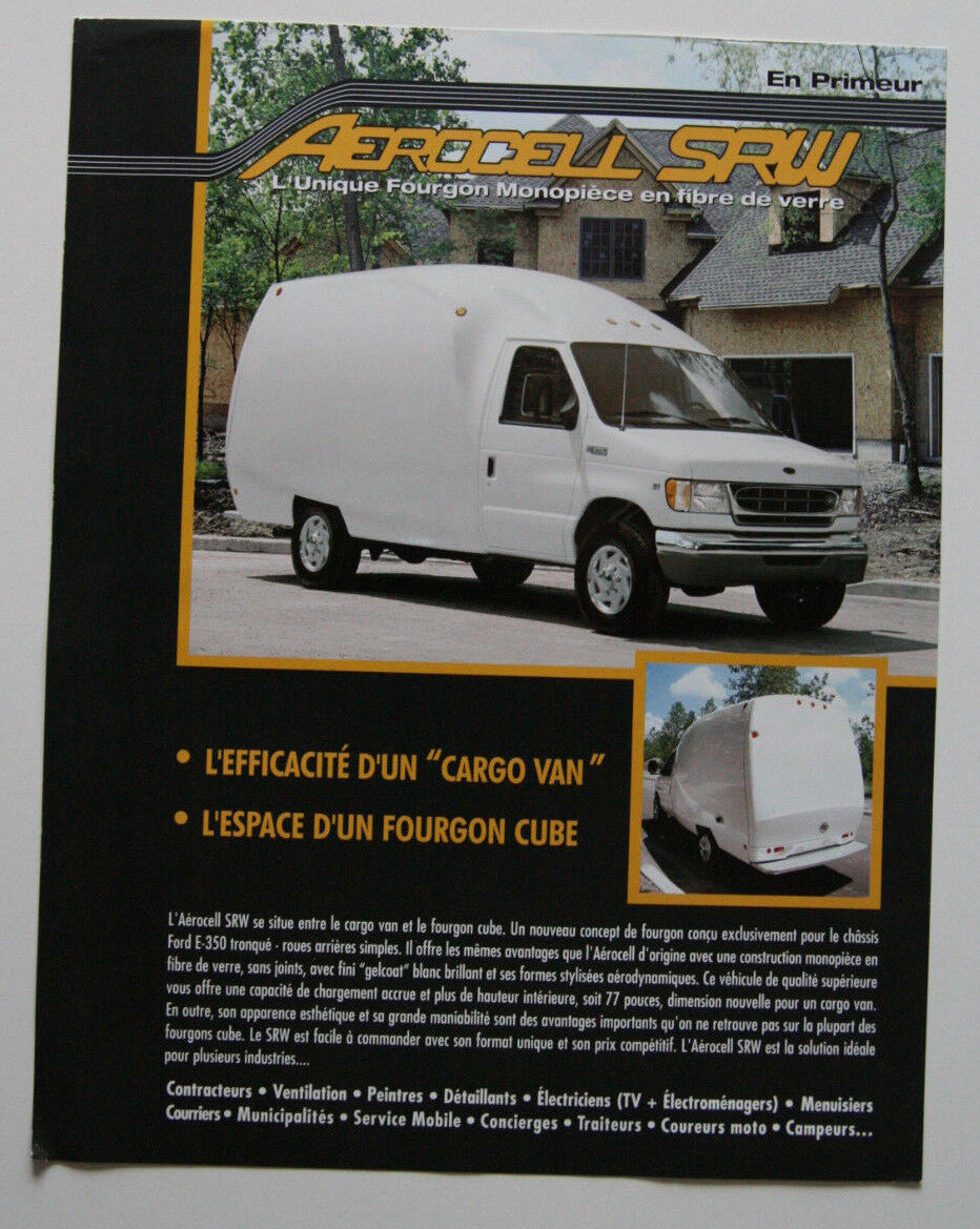 AEROCELL SRW Ford Cargo Van Dealer Brochure - French - Canada - ST501000818 