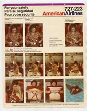 American Airlines Boeing 727-223 Safety Card OP-116C picture