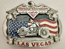 Harley Davidson Las Vegas Cafe FLSTC Soft Tail Custom 1999 LTD Ed. Belt Buckle  picture