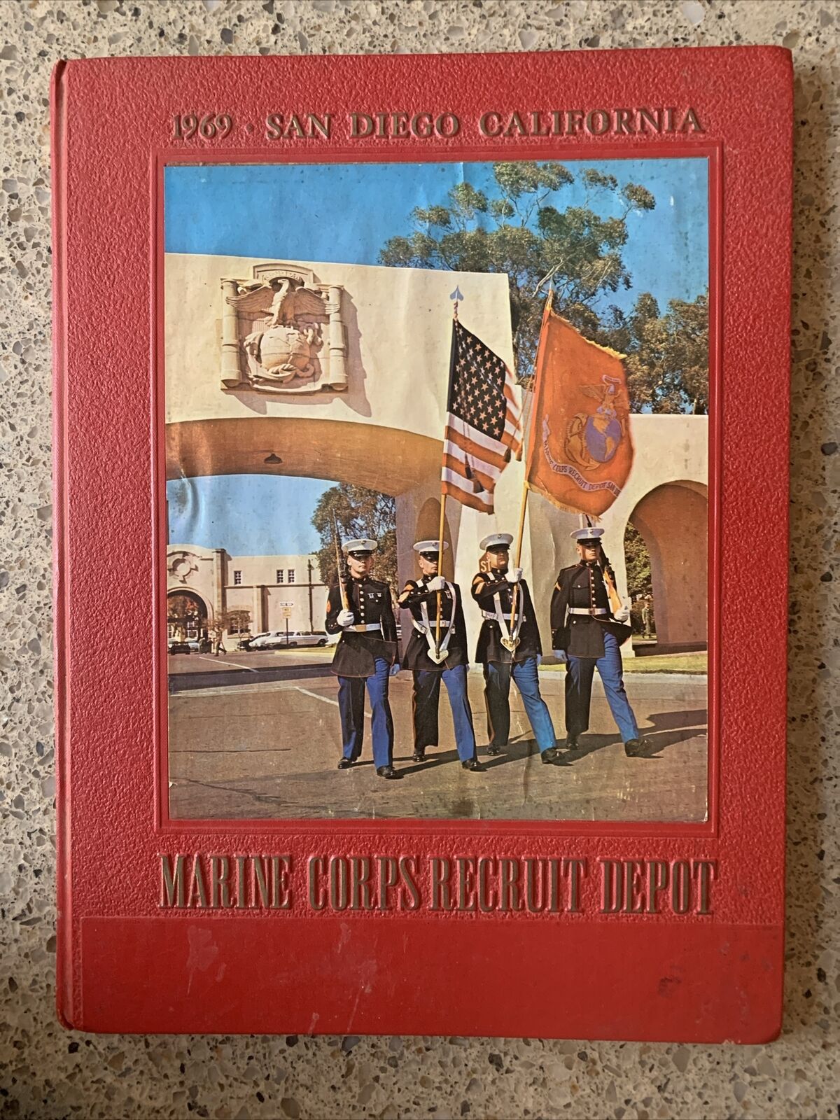 1969 San Diego CA Marine Corps Recruit Depot Hardcover, Vietnam Era