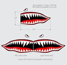 Flying Tigers shark teeth decal sticker 1.5
