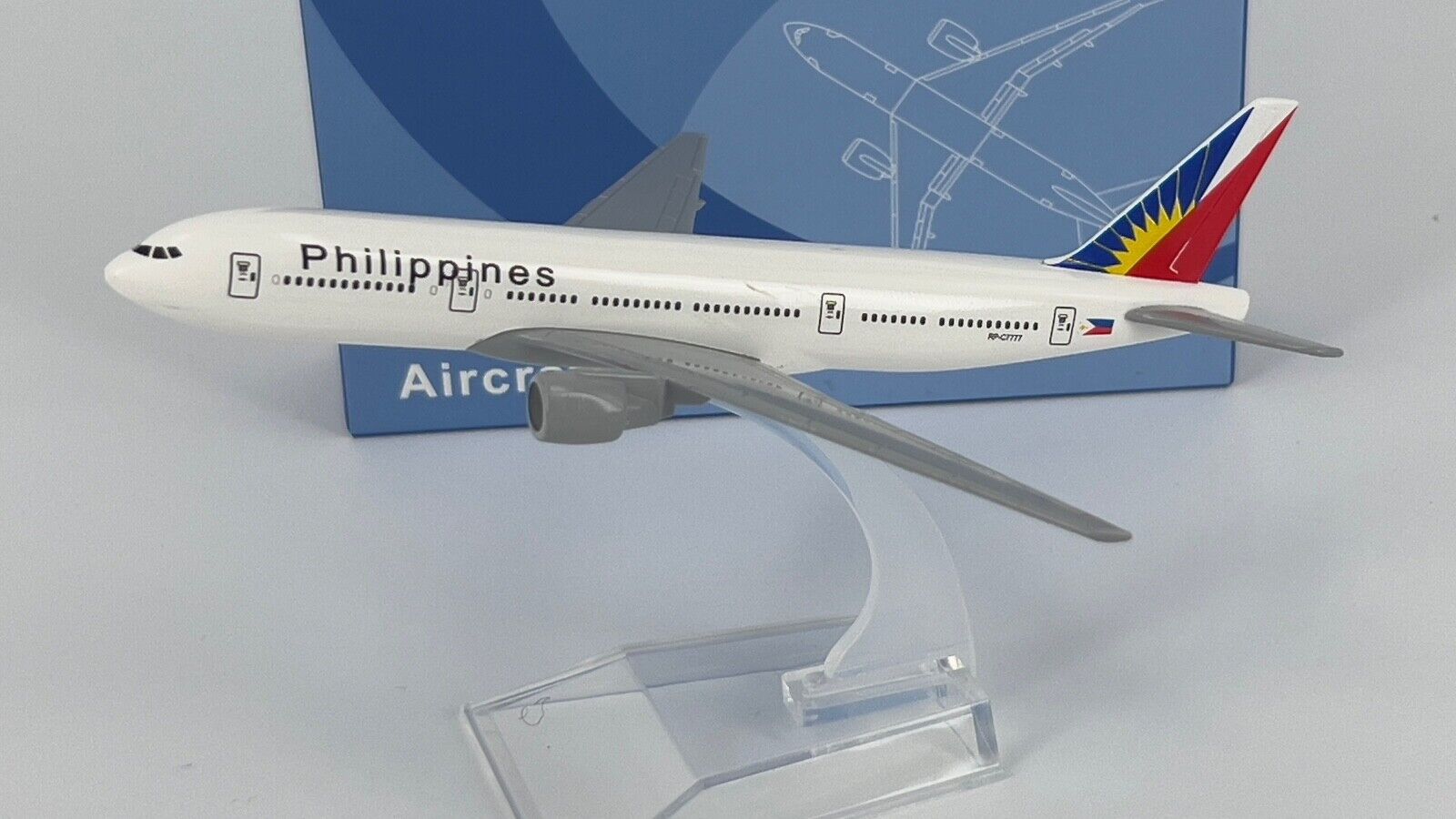 Philippines Air 777 Air Model Plane Scale 1:400 Apx 14cm Long Diecast Metal