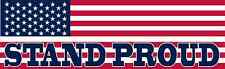 10 x 3 American Flag Stand Proud Bumper Sticker Car Truck Vehicle Bumper Decal picture