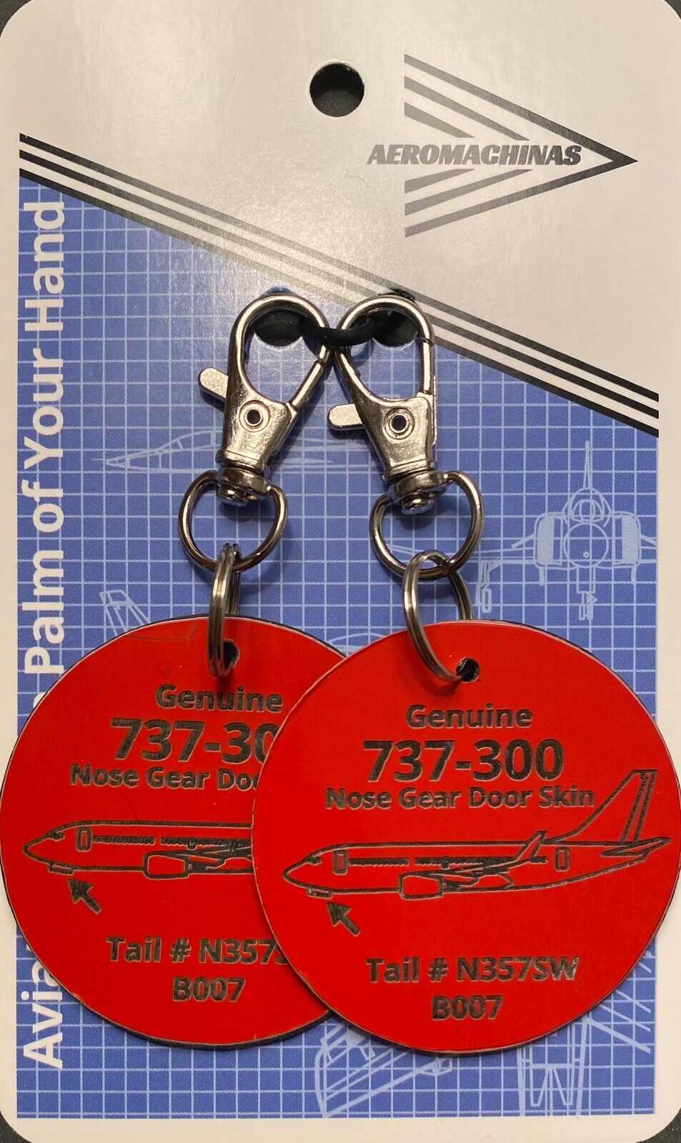 Former Southwest Boeing 737 Aircraft Skin Luggage Tags