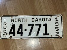 Vintage 1952 North Dakota Truck License Plate picture
