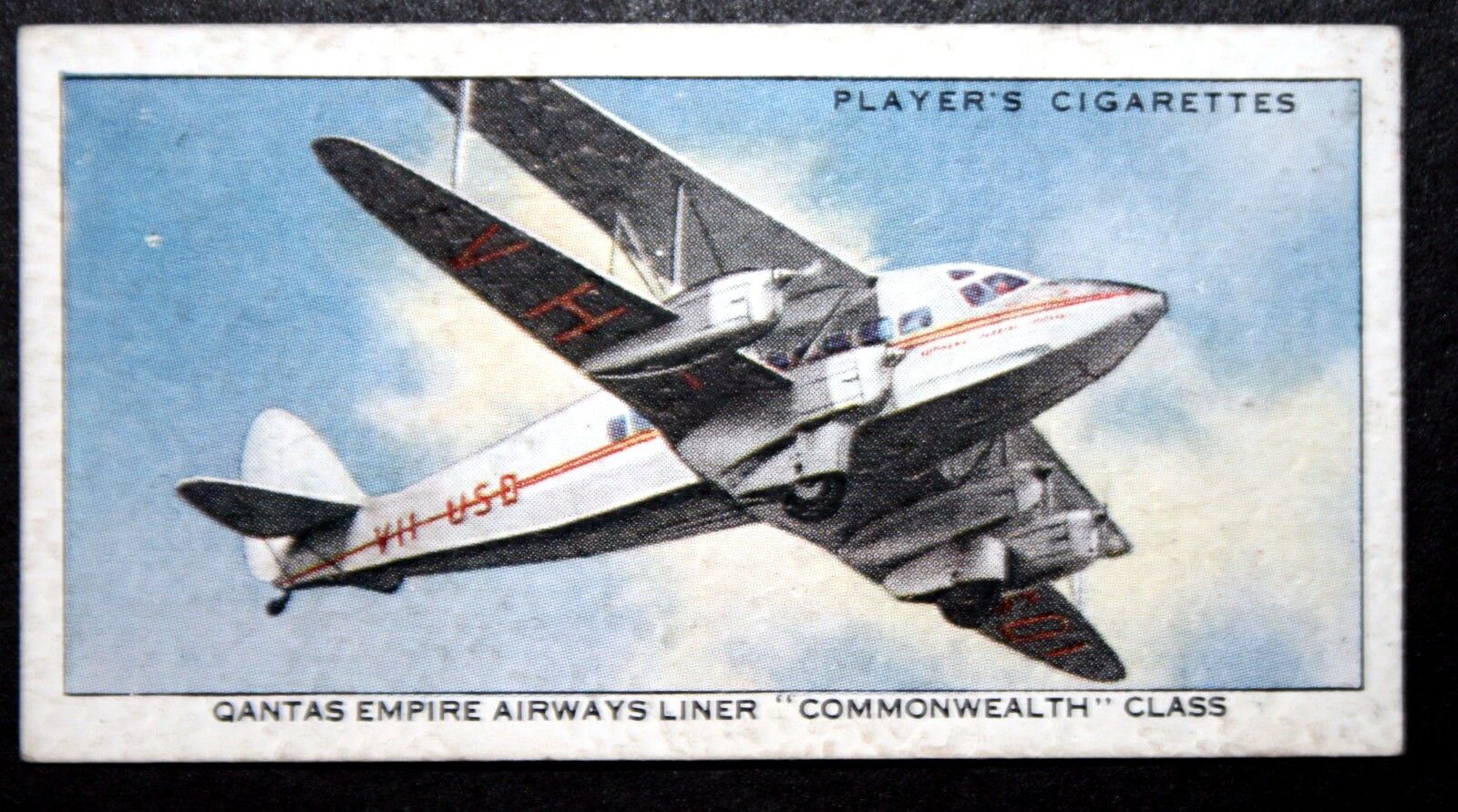 QANTAS Empire Aiways   De Havilland DH.86  Original 1930\'s Vintage Card # VGC