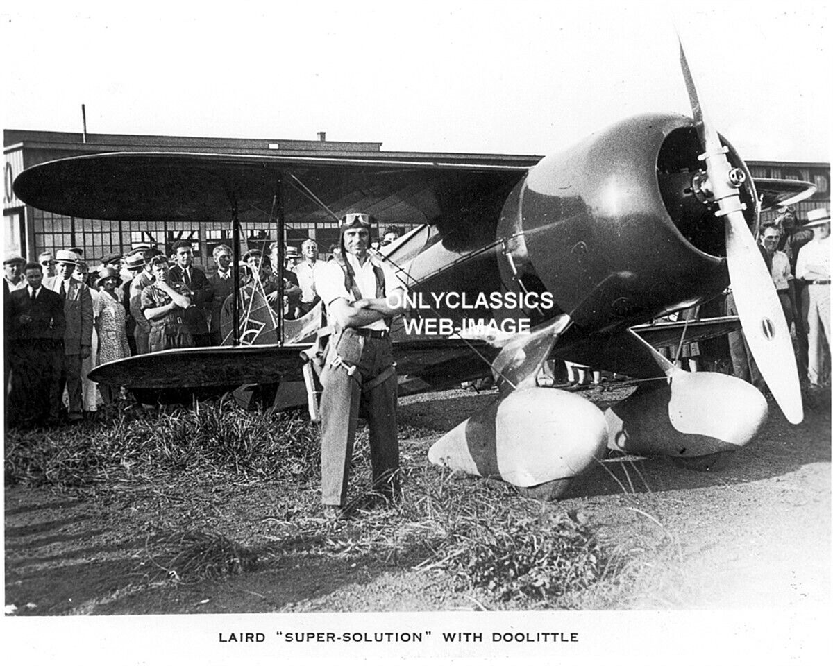 1931 PILOT JIMMY DOOLITTLE LAIRD SUPER SOLUTION AVIATION PHOTO AIRPLANE RACING