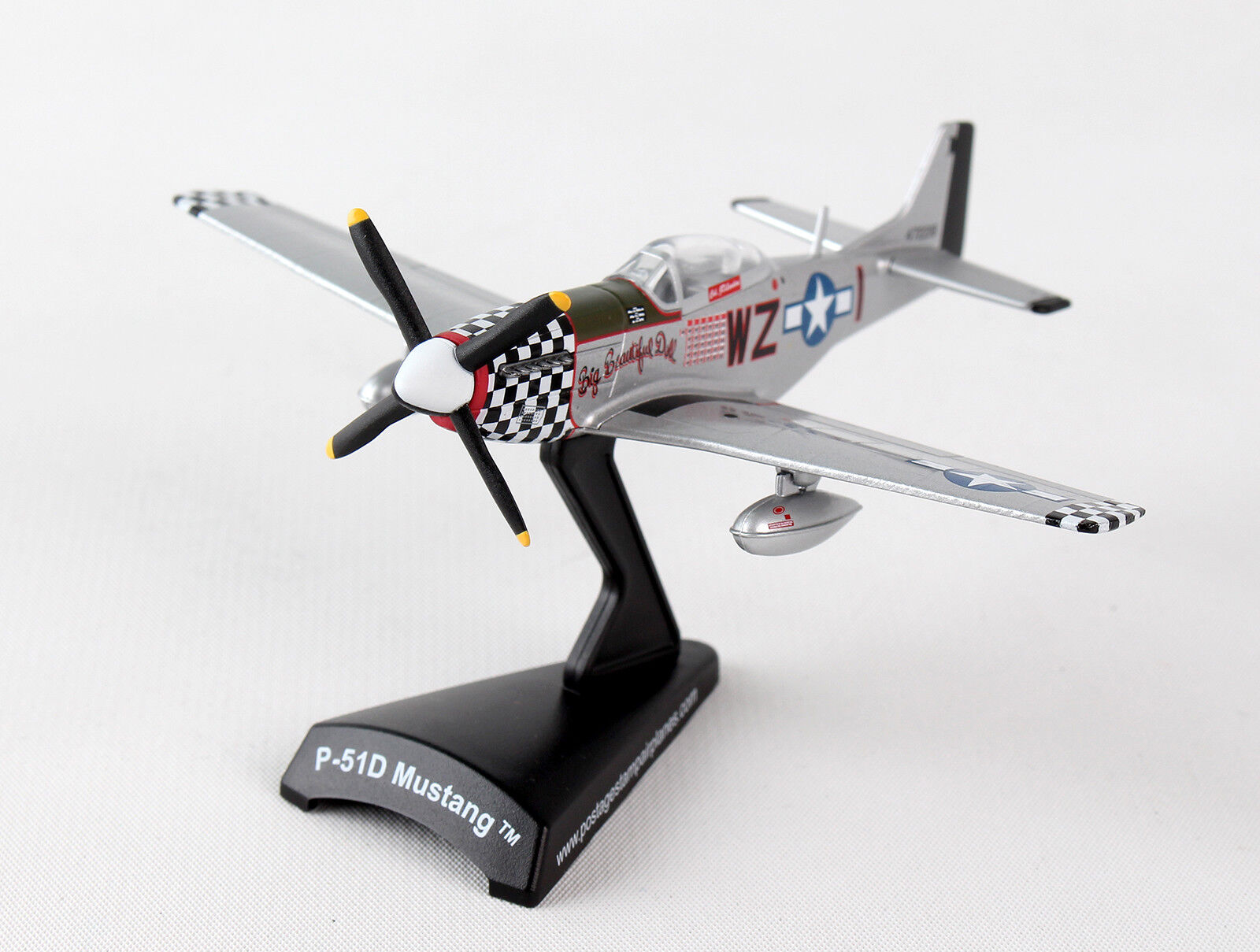 Daron Postage Stamp P-51D Mustang Big Beautiful Doll PS5342-8 1/100. NEW