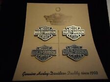  WOW LOT OF FOUR (((HARLEY DAVIDSON ))) SHIELD PEWTER PINS  BEAUTIFUL FANTASTIC picture