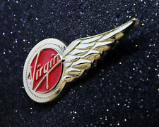 VIRGIN ATLANTIC AIRWAYS HALF-Wing Pin Gold 50mm / 1.97in picture