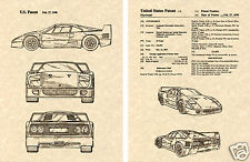 FERRARI US Patent Art Print READY TO FRAME 1990 Leonardo Fioravanti GTO Mondial picture