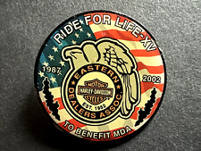 2002 Ride for Life XV Eastern Dealers Harley Davidson Motorcycle Jacket Vest Pin picture