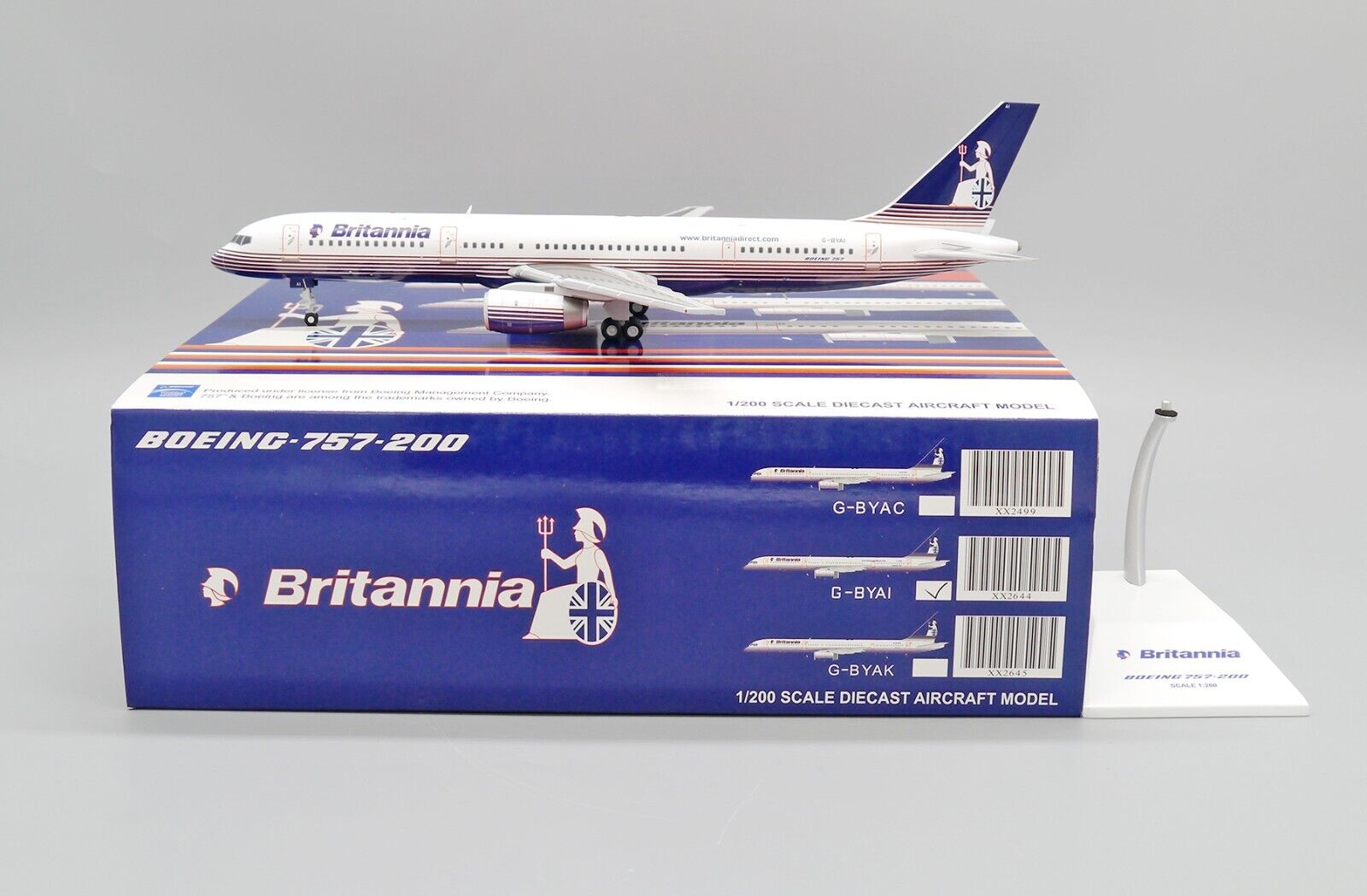 Britannia Airways B757-200 Reg: G-BYAI JC Wings Scale 1:200 Diecast XX2644 (E)