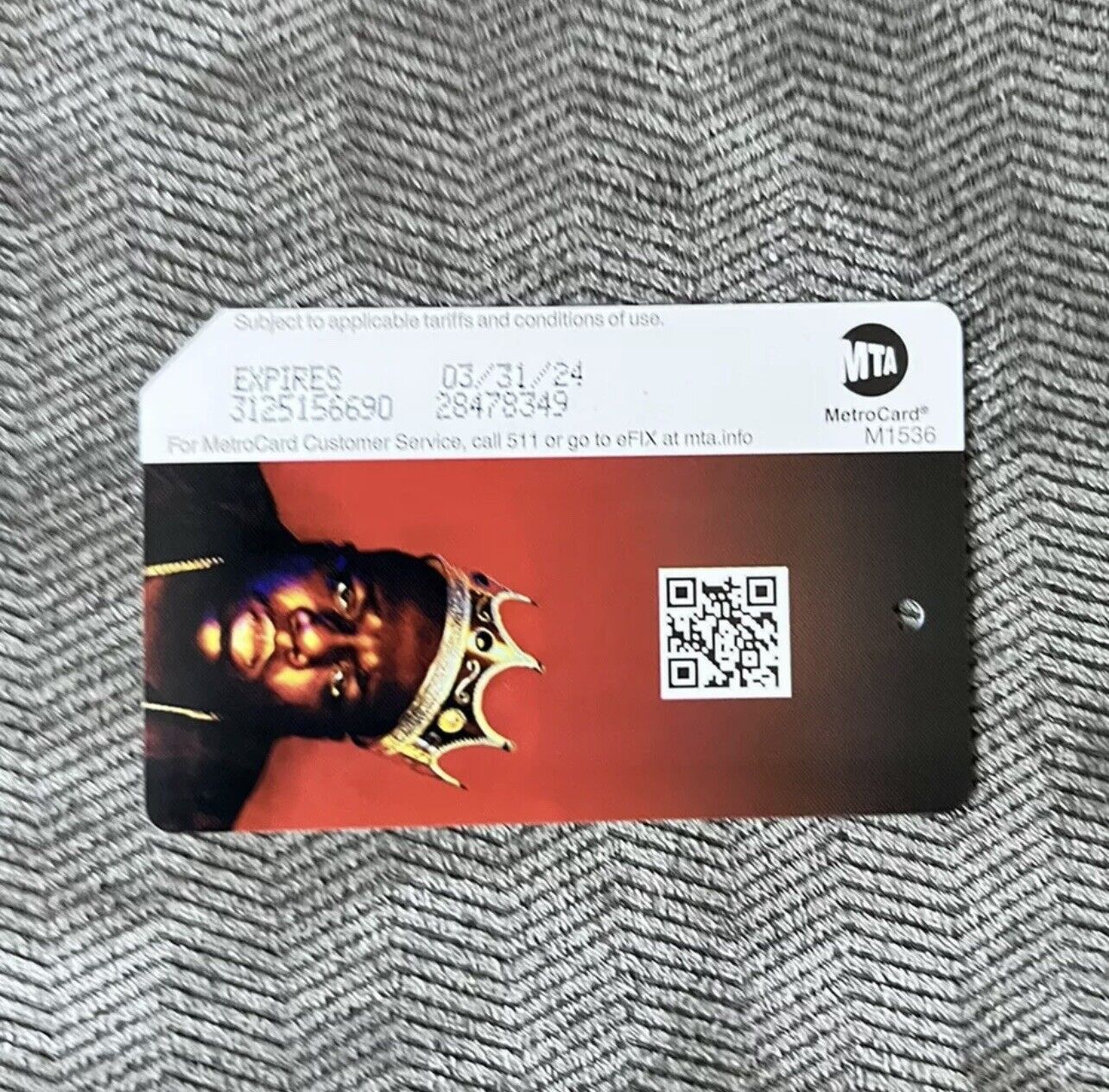 Biggie Smalls “The Notorious B.I.G.” Metro Card 2022 Limited Edition 