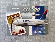 Delta Air Lines Aircraft Pilot Trading Card # 14  Boeing 737-200  2004 picture