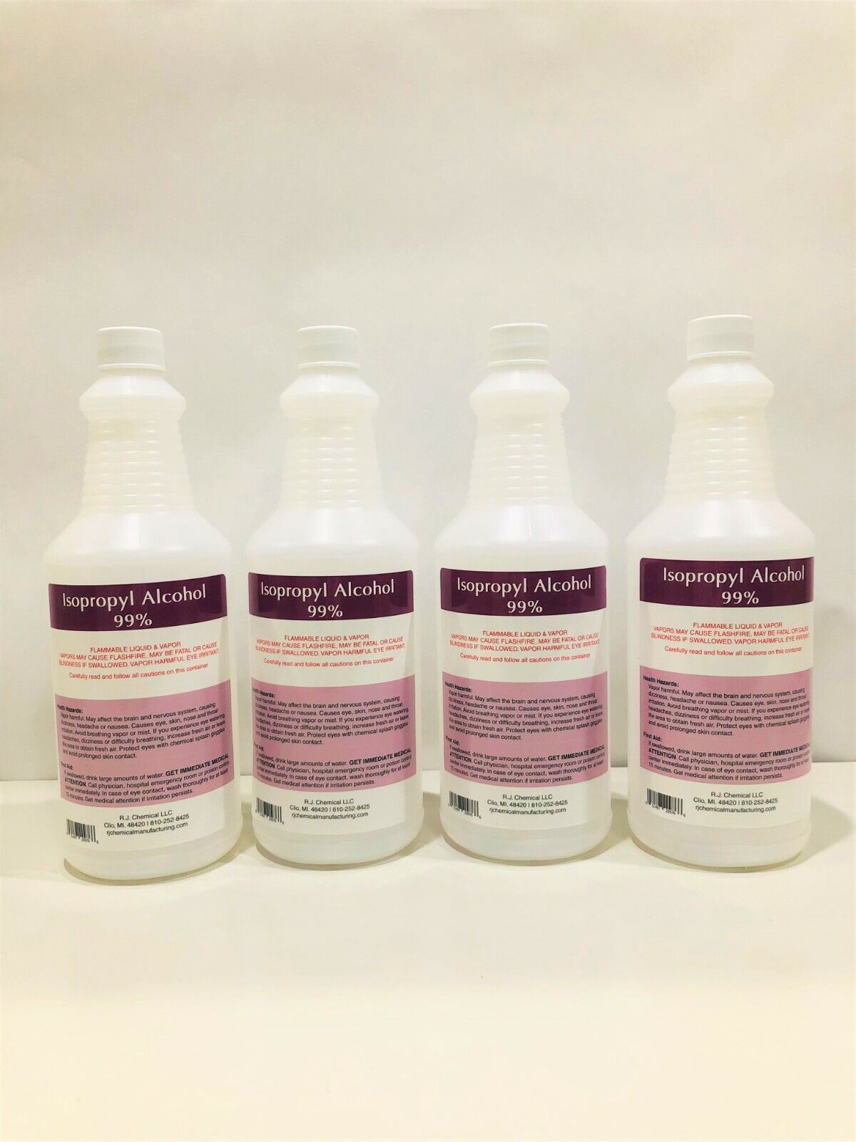 1 GALLON - PACKED IN 4 QTS- ISOPROPYL ALCOHOL 99% -100% PURE