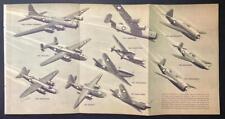 “Wings of Victory” WWII US Air Power Army Warplanes 1943 pictorial Poster picture