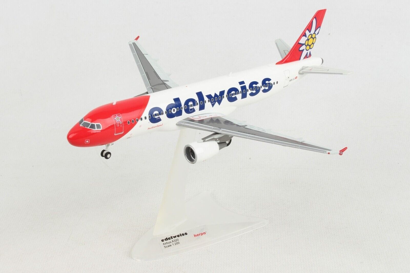 Herpa 559584 Edelweiss Air Airbus A320-200 HB-IJU Diecast 1/200 Model Airplane