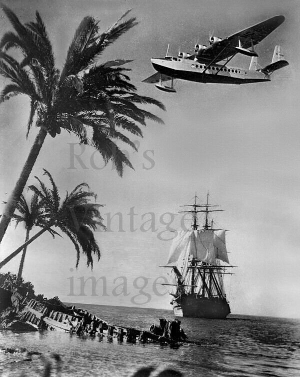 Pan Am Clipper Sikorsky S-42 Airplane Flying Boat Spanish galleon promo photo   