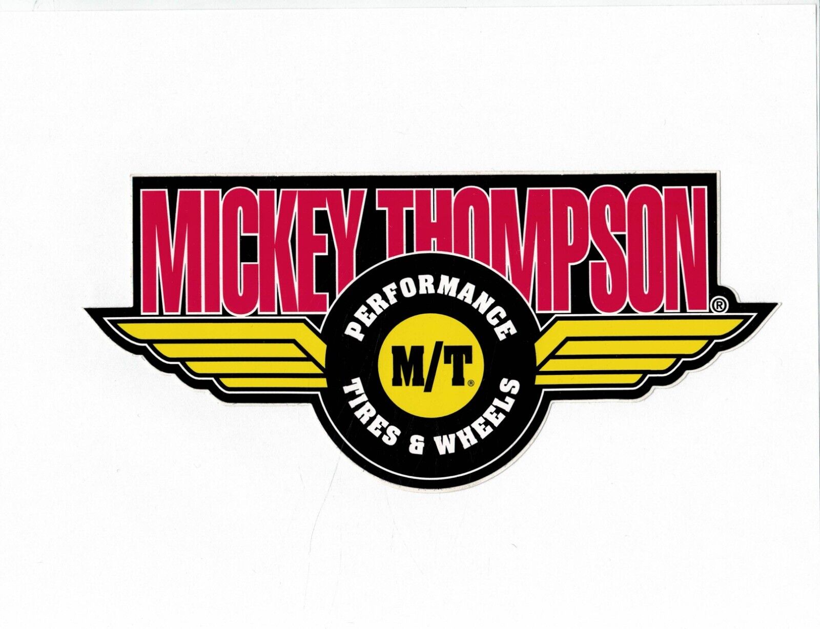 NOS MICKEY THOMPSON Performance Tires & Wheels Original Racing Decal/Sticker LG